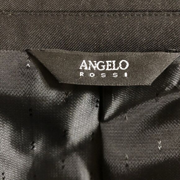 Angelo Rossi Solid Black Hand Tailored Performance Stretch Blazer Men’s 40L - Picture 7 of 16